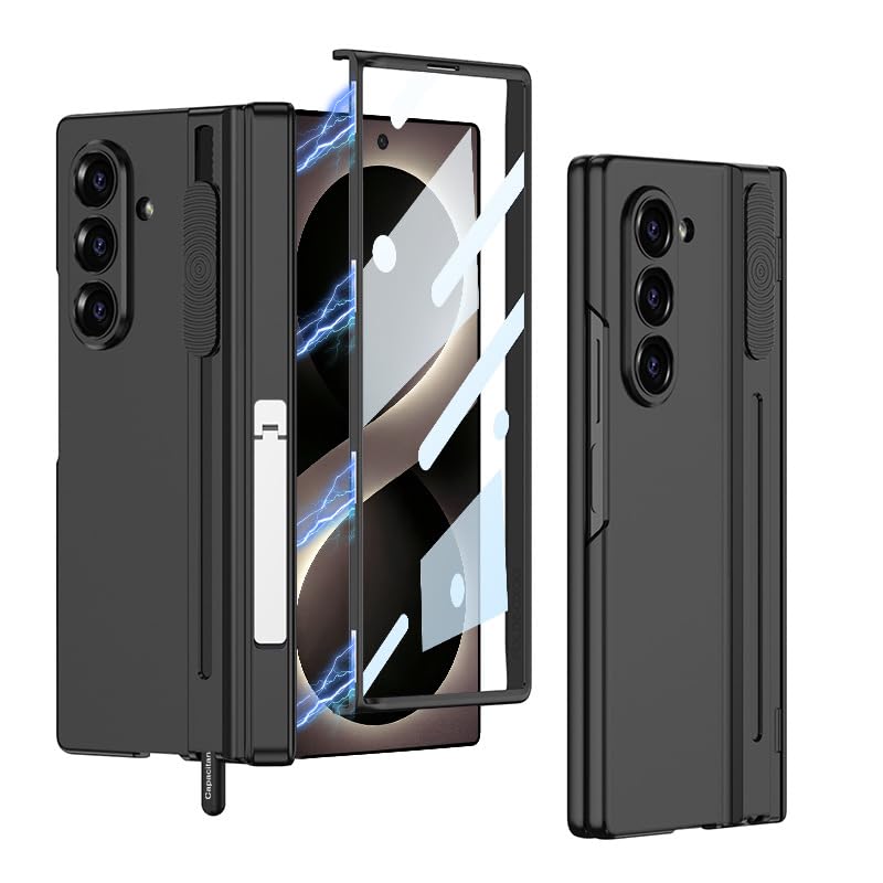 Coque compatible avec Samsung Galaxy Z Fold 8 Ultra avec stylet (Noir)