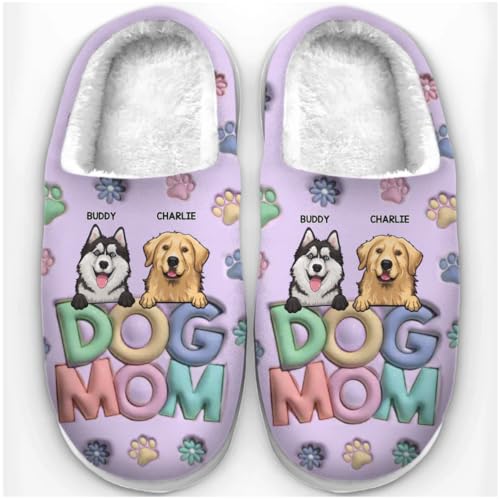 Christmas Is All About Pets - Dog & Cat Personalized Custom Fluffy Slippers, Custom Photo Christmas Slippers For Women Men, Christmas Slippers Gifts For Family, Dog Mom, Cat Mom Gifts3