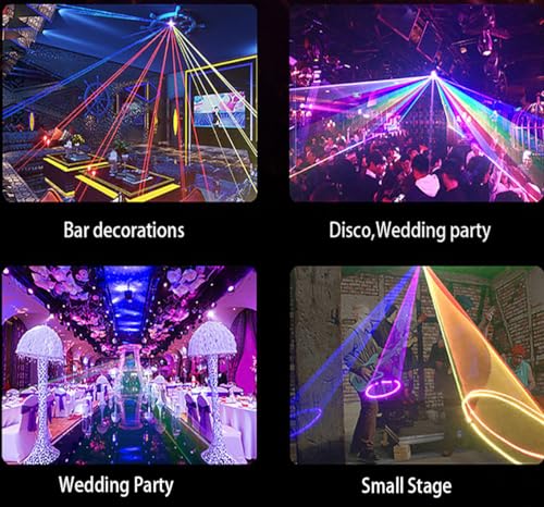 Image of 3W RGB Full Color Stage Lights DJ Disco 3D Animation Stage Beam Lights with APP /DMX for Party Wedding Birthday Stage Event Lighting Show