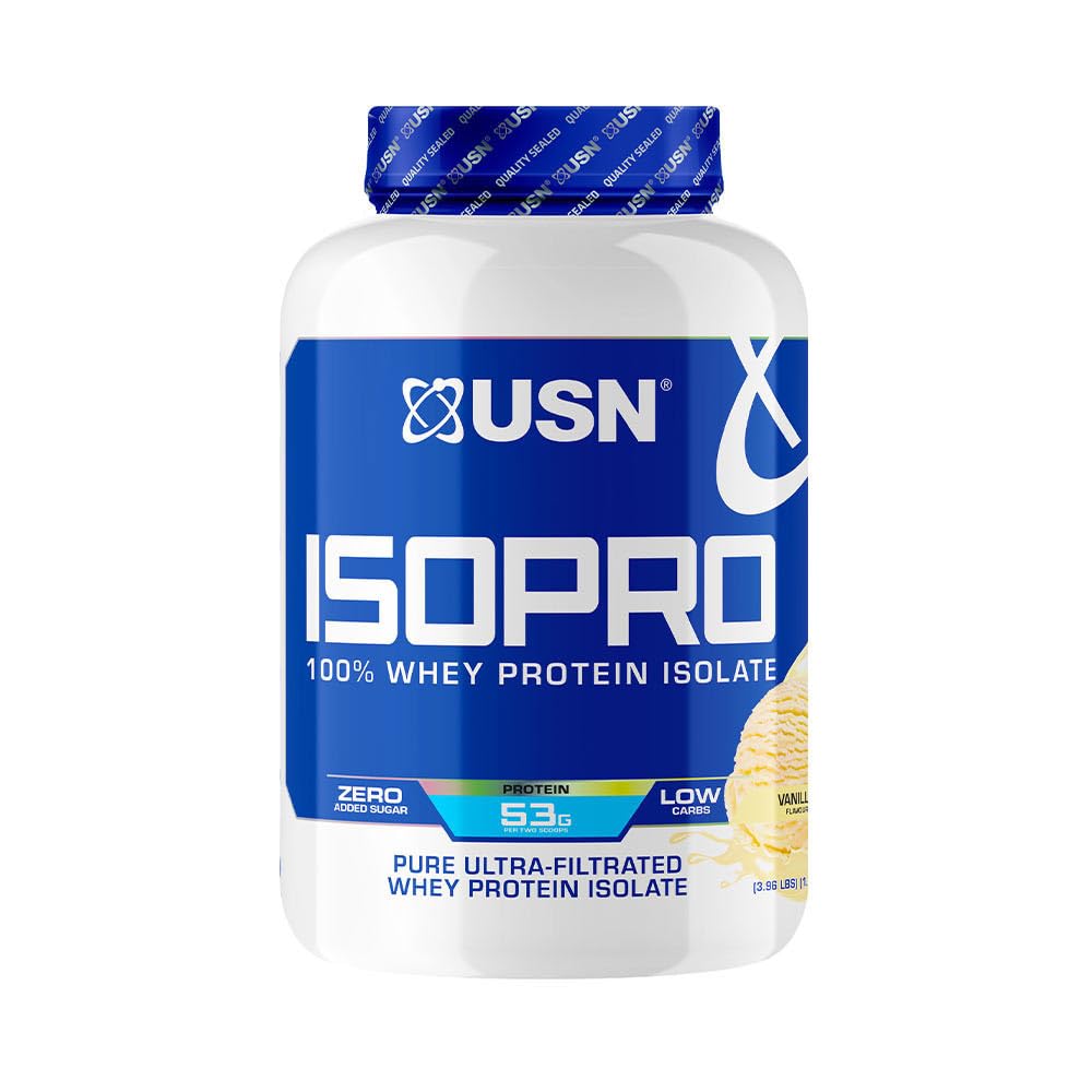 USNISOPRO 100% Whey Protein Isolate 1.8kg Vanilla,Build Lean Muscle With This Pure, Ultra-Filtered Whey Protein Isolate