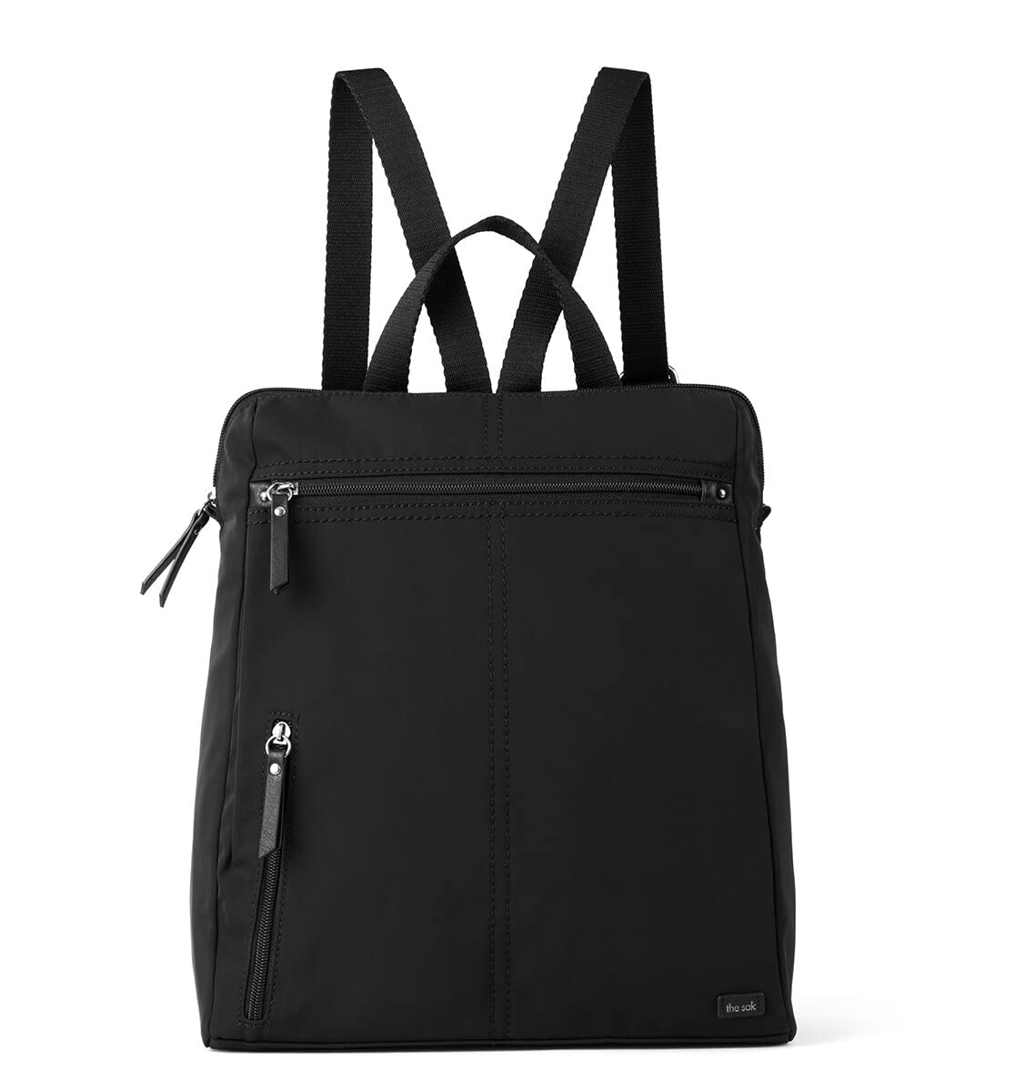 the sak Women's Recycled Esperato Backpack in Nylon, Spacious Bag with Adjustable Back Strap, Black II, One Size,109307