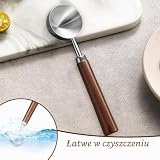Yuannee Miarka do kawy, 15 ml, łyżka stołowa premium, drewniana łyżka ze stali nierdzewnej, z długim uchwytem z naturalnego orzecha włoskiego, precyzyjna łyżka stołowa do kawy, herbaty, przypraw