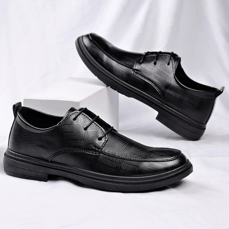 Men's Lace-Up Casual Business Formal Shoes Versatile Work Oxford Shoes Wedding Footwear Leather Dress Shoes2