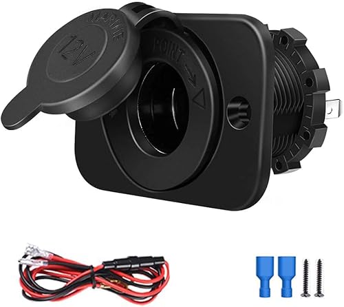 Miniatura 9 de Paquete de 2 enchufes para encendedor de cigarrillos, toma de corriente de 12 V para automóvil, motocicleta, ATV, RV, con fusible de alambre, kit de