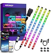 LED Strip Lights 4 Pre-Cut RGB Led Light Strip With APP & Remote Control, Multi-color Music Sync ...