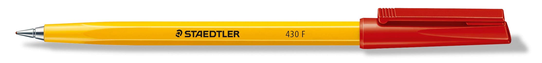 STAEDTLER Stick 430 F-2 Ballpoint Pen Fine Tip - Red (Box of 10)