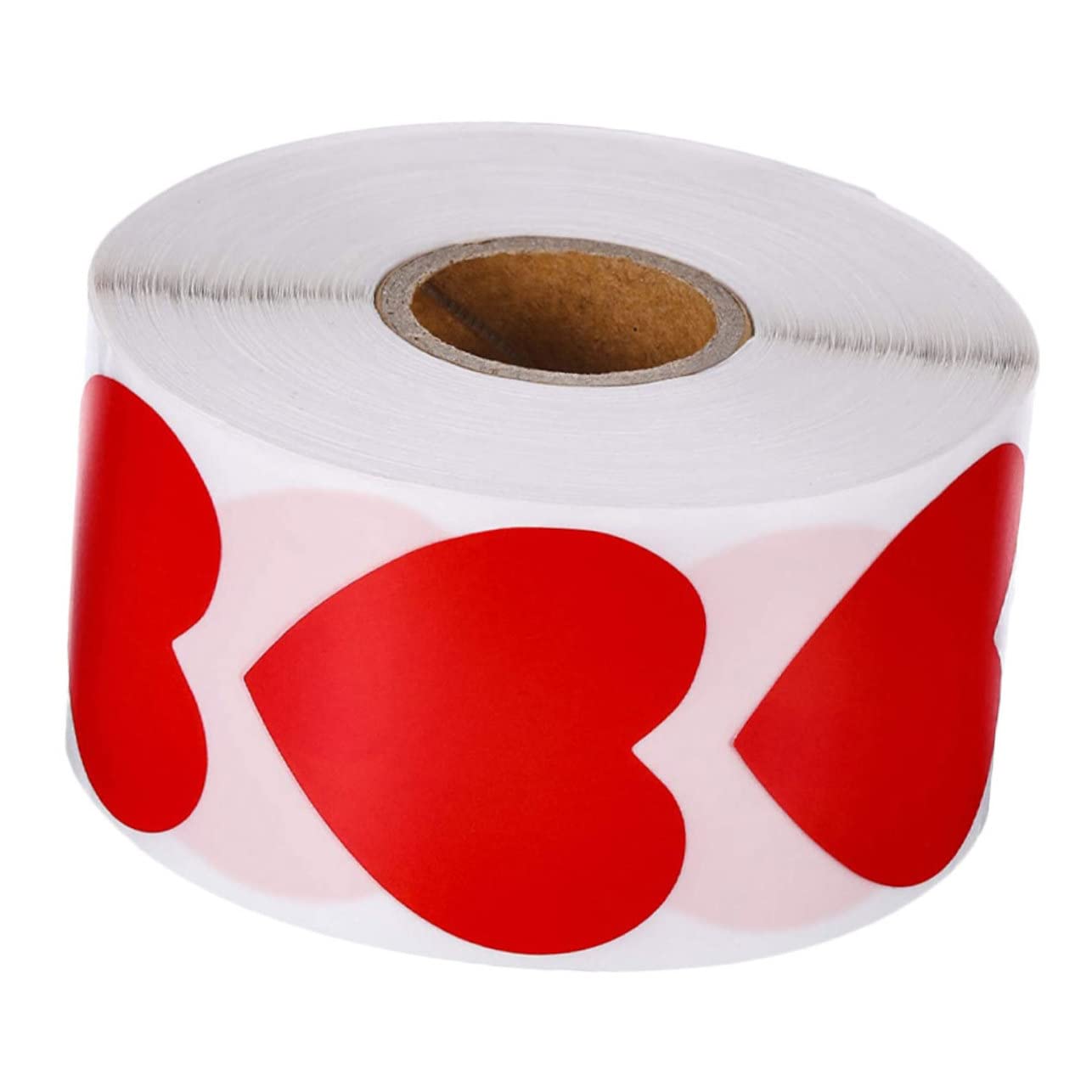 EXCEARTRoll Red Love Sticker Red Heart Shape Stickers Funky Heart Stickers Red Heart Stickers Gift Stickers Decor Wedding Decoration Valentine's Day Gift Decals PVC Heart Shaped Bag Seal