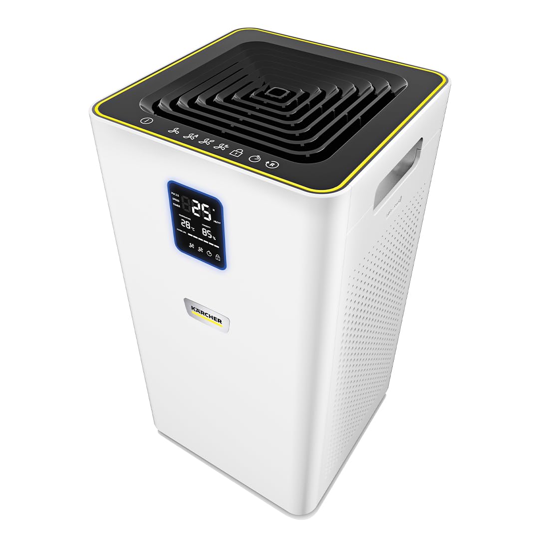 KARCHER Air Purifier AF 30 for Home | 645 sq.ft Coverage | Air Quality Display | H13 HEPA and activated Carbon Filtres | Removes 99.99% Pathogens | Fine Dust | German Tech-image-35