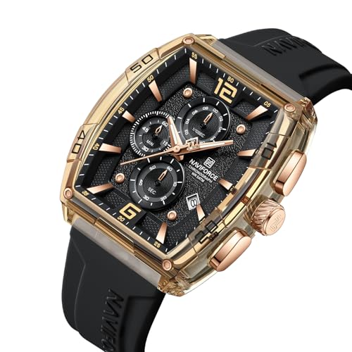 Image of NAVIFORCE NF6101 Multifunctional Chronograph dial with Silicon Strap Analog Watch
