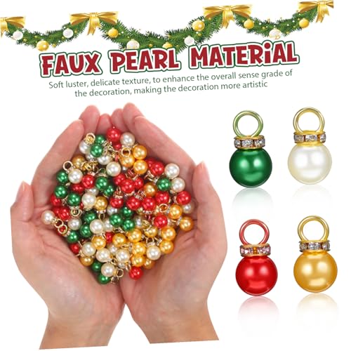 Mini boules de Noël perles légères pour décorer les petits sapins fragiles