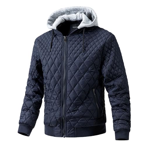 Manteau à capuche amovible militaire pour hommes veste d'hiver casual