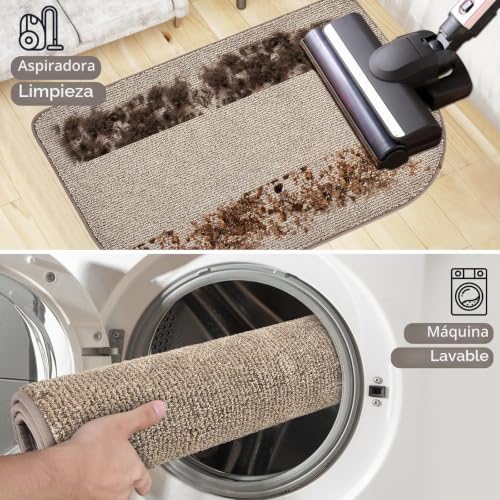 Alfombra antideslizante lavable de 60x210 cm para pasillo y cocina 8