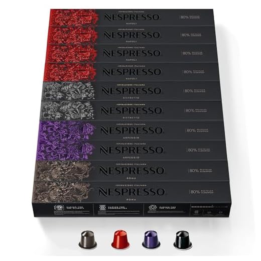 CAPSULE NESPRESSO ORIGINALI - Selezione Ispirazione Italiana da 100 Capsule Nespresso Caffè, Intensità da 8 a 13 (su 13), Linea Original, Capsule Riciclabili Nespresso (100, Napoli)