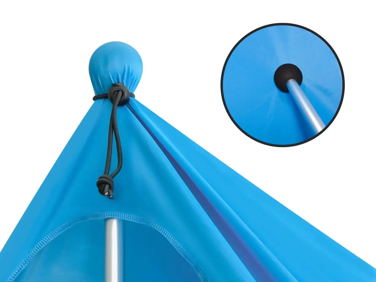 Monoprice Sombrilla de playa y campamento para 4 personas, de 7 pies, con protección UV UPF 50+, tela de licra elástica y ligera, fácil sombra para la playa, camping y eventos deportivos
