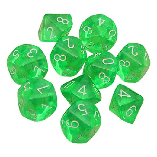 Polyhedral Dice Set 10 Pack for DND, MTG, RPG, Dungeons and Dragons Dice Game, Table Games, Acrylic Dice