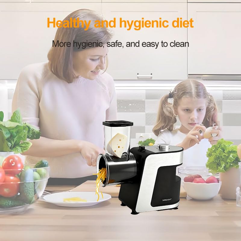Rallador Eléctrico para Queso y Verduras, 5 Hojas Intercambiables miniatura 4