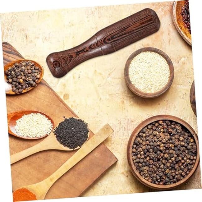 2pcs Wooden Pestle Set for Food Grinding Heavy Duty Garlic and Spice Masher Kitchen Gadget for Seasoning and Cooking