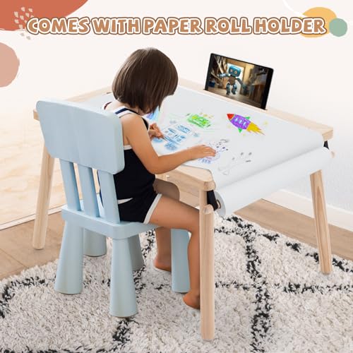 Image of Sensory Tables for Toddlers,Kids Table with 3 Storage Bins, Activity Table with 7 Sand Toys, Indoor /Outdoor Play Sand Table, Gifts for Boys and Girls