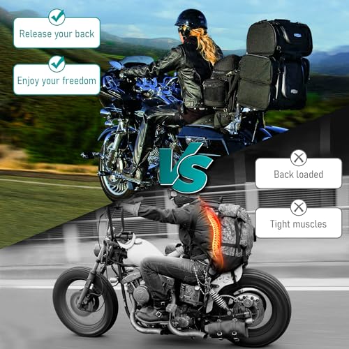 MoKitDora Detachable Two-Up Luggage Rack Mounting Rack Compatible with Harley Touring Road King Road Glide Street Glide Electra Glide 2009-Later, Black by MoKitDora - Used condition - Image 5