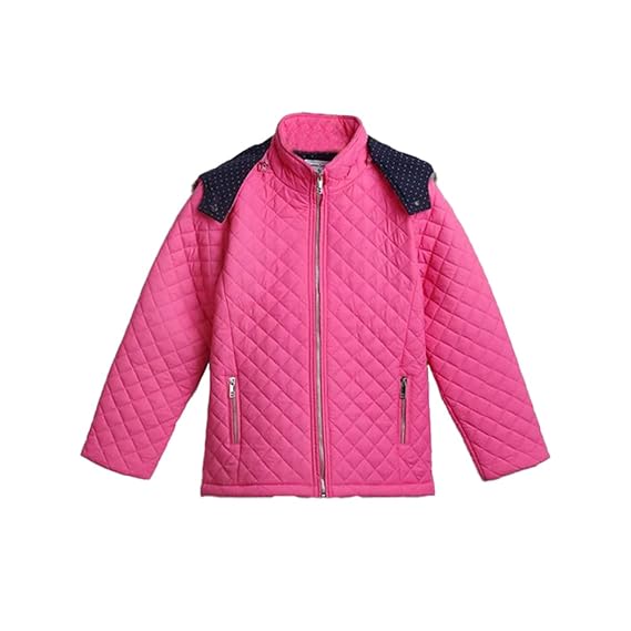 Life by Shoppers Stop Solid Polyester Hood Girls Jacket (A21711GJK09F-P)