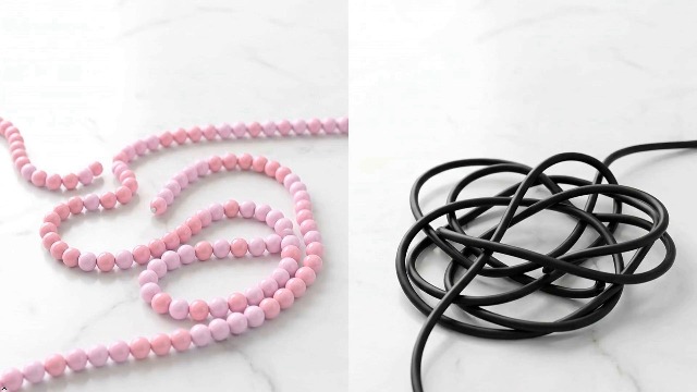 Image of USB C to USB C Cable 3FT,60W Fast Charging Beaded Charger Cord for iPhone 17 16 15 Pro Max /iPad Air 11th 10 for Samsung S26 S25 Ultra S24 S23 A16 /Android Phone Charger Cord Cute Girls Women,Light-Pink