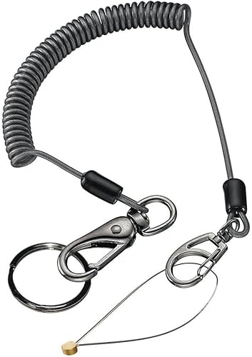 Miniatura 4 de Teng Tools Cordón para herramientas de 31.496 in - 4.4 ft de largo + alambre de seguridad y gancho de resorte, SSH03, plata, carga máxima de 9.9 lbs