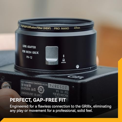 Adaptador de lente NiSi PR-12 para Ricoh GR IIIx y MK II, diseño con bloqueo seguro, compatible con rosca de 49 mm para filtros y accesorios, reemplaza al GA-2, aluminio miniatura 4