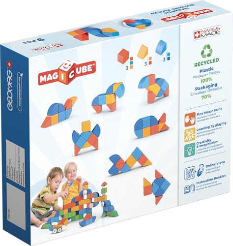 Geomag 208 Magicube RE 3Shapes Animals 9, Ideal for Children 1-5 Years, Building and Construction Set for Boys and Girls - Image 2