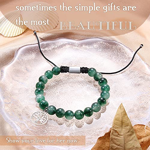 Stocking Stuffers for Teens, Christmas Gifts for Mom from Daughter Beaded Bracelets for Women Teen Girl Gifts Adjustable Charm Link Bead Birthday Graduation Gift for Her Girlfriend Sister