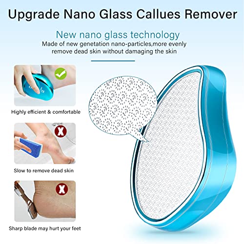 Canvalite Glass Foot File Callus Remover For Feet, Foot Scrubber Nano Glass Wet And Dry Foot Callus Remover, Foot Care Pedicure Tools To Remove Dead Hard Cracked Skin (1 Pack) #TOP3