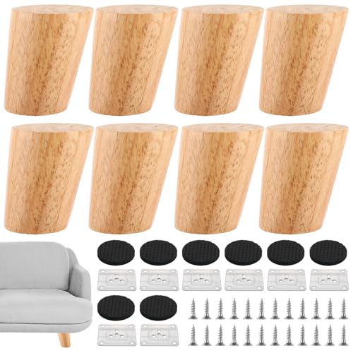 JMIATRY 8 Stück Möbelbeine Holz, Möbelfüße Holz Schräg 6cm Tischbeine Holzbeine für Möbel, Sofa, Bett, Couch, Stuhl JMIATRY 8 Stück Möbelbeine Holz, Möbelfüße Holz Schräg 6cm Tischbeine Holzbeine für Möbel, Sofa, Bett, Couch, Stuhl