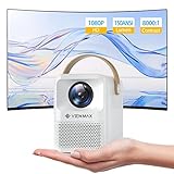 Mini Beamer ViewMax Projektor Native 1080P Full HD Heimkino Beamer, Dual Lautsprecher, 1920*1080P 60000 Stunden LED Beamer Kompatibel mit TV Stick, HDMI, USB, PS4,X-Box,iOS/Android Videoprojektor