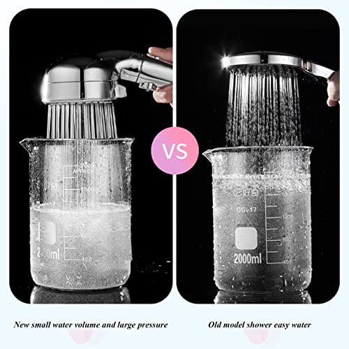 Pommeau de douche haute pression à 3 modes avec bouton d'arrêt