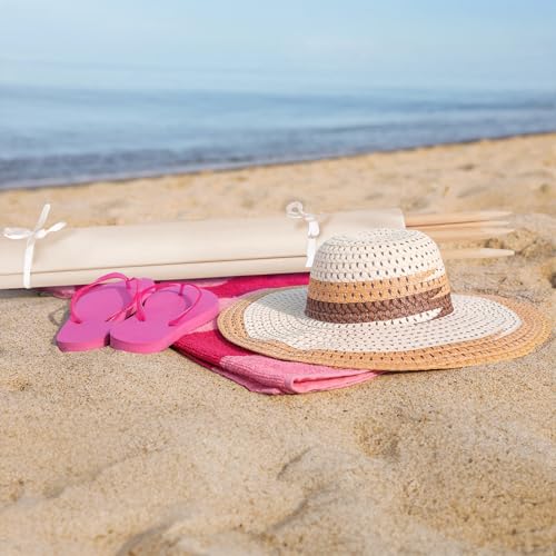 Windschutz Camping Sichtschutz Strand, Mobiler Strandwindschutz 5m, Windfang Camping Sichtschutz