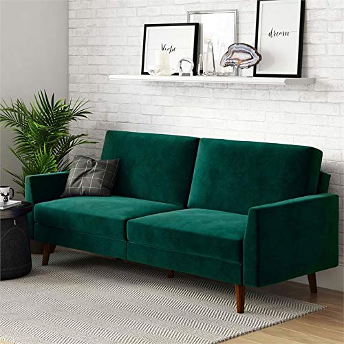 Dhp Jena Sleeper Sofa In Green And Brown #TOP1