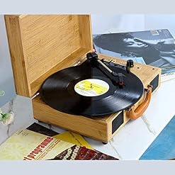 TAISK Tourne-Disque, Boîte à Musique Vintage Valise Platine Vinyle avec Bluetooth & USB-Classic Ledermaterial Style… - Les Beatles, Paul McCartney, John Lennon, RIngo Starr, George Harrison TAISK Tourne-Disque, Boîte à Musique Vintage Valise Platine Vinyle avec Bluetooth & USB-Classic Ledermaterial Style… – Image 4