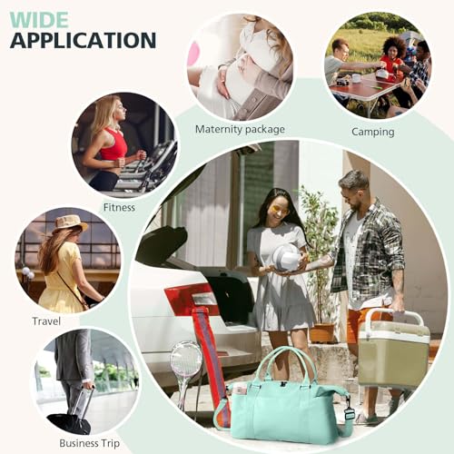 Image of Travel Duffle Bag, Waterproof Weekender Bag Carry On Tote Bags for Women, Travel Essentials Sport Gym Bag for Men, Hospital Bag for Labor and Delivery, Overnight Bag Luggage Bag with Trolley Sleeve