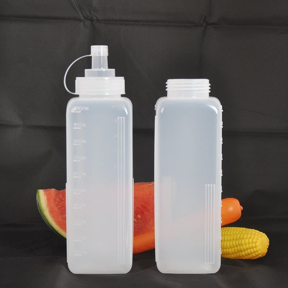 Buy NAYAO 1000ml Square Plastic LargeCaliber Squeeze Bottle, Home