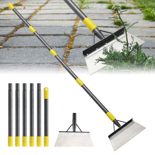 Garden Flat Shovel - Floor Scraper, 60" Multifunctional Garden Cleaning Shovels, Heavy Duty Floor Scrapers Long Handle,Metal Weeding Scraper for Lawn Edging, Snow Ice Removal,Snow Ice Scraper by Lilyvane - Used condition - US$19.53