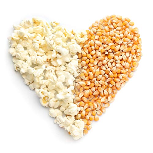 Premium Gourmet White Popcornmais Butterfly 1 KG aus Amerika | Zart Fluffig und wenig Spelzen | Popcorn Kinopopcorn frische Beutel im wieder verschließbarem Beutel GMO Frei