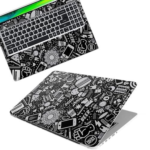 Image of Full Body Laptop Skin Bubble-Free| Laminated| Removable| HD Quality Sticker for Laptops Upto 15.6 Inches Compatible with Hp /Dell /Acer /Lenovo /Asus etc.(Illustrations-225)