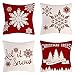 Zestaw 4 Poszewek Na Poduszki Świąteczne Poszewki Na Poduszki Kwadratowa Poszewka Dekoracyjna, Pokrowce Na Krzesła Na Sofę Można Prać W Pralce Pościel Na Przyjęcie Bożonarodzeniowe