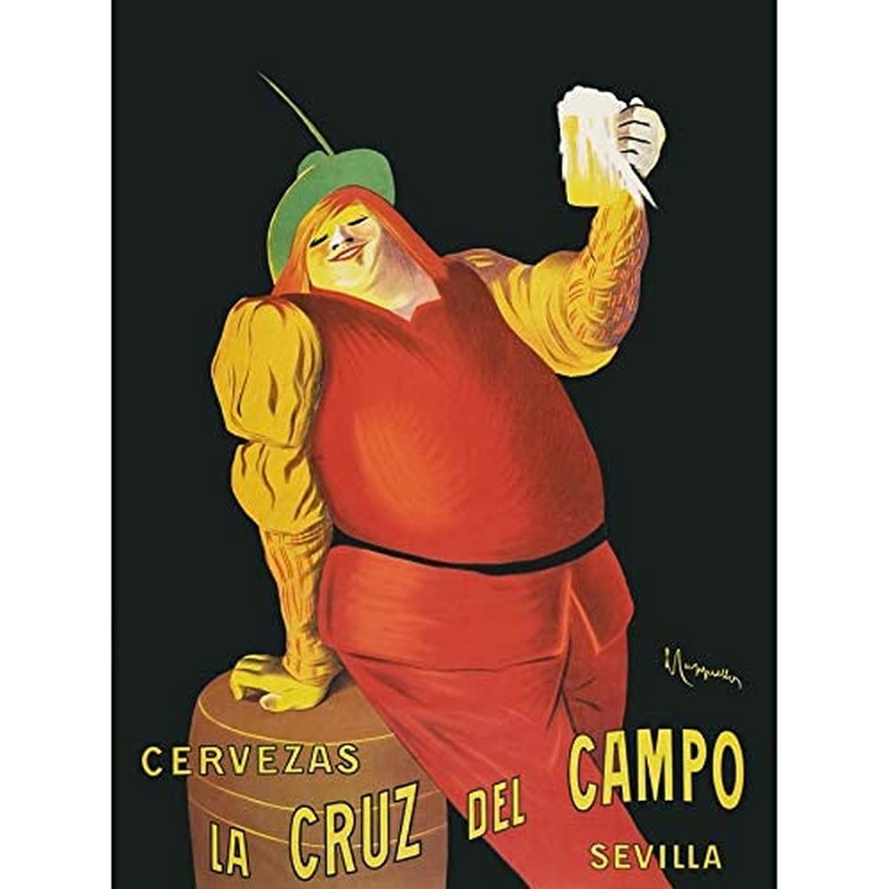 Cappiello Cervezas Cruz Campo Beer Advert Unframed Wall Art Print Poster Home Decor Premium