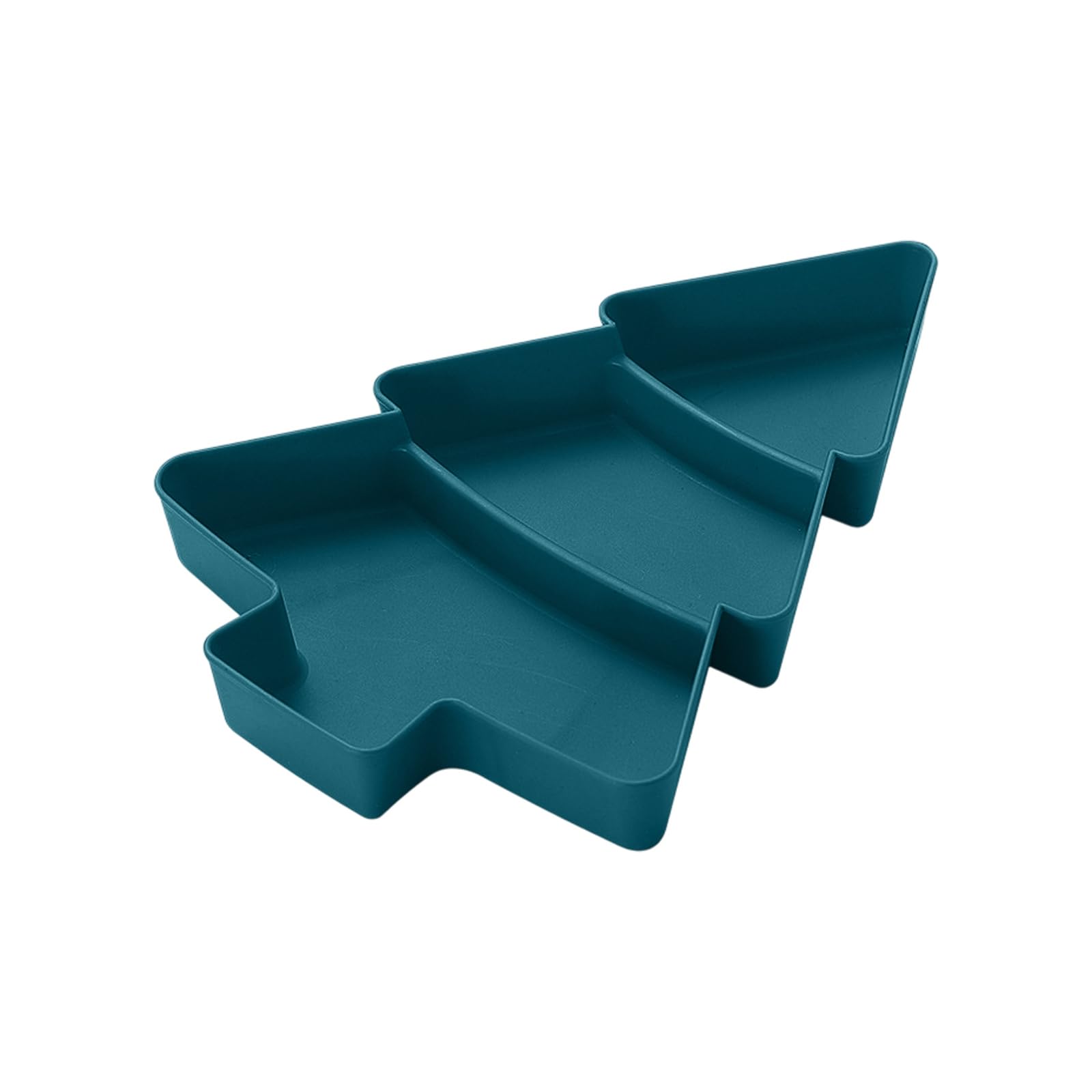 Jiingekk Green Holiday Party Serving Dish Christmas Tree Candy Tray With 6 Section For Snacks And Nut Christmas Tree Snacks Tray