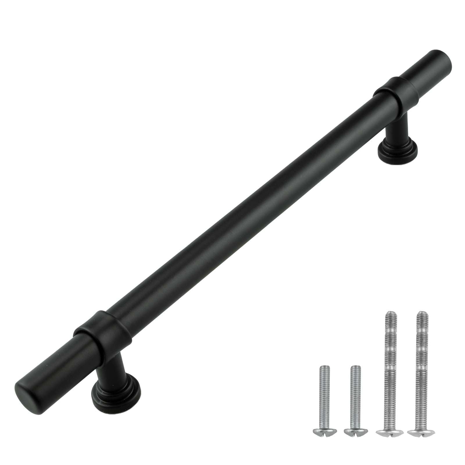 Modket 11-Series T-Stangengriff, mattschwarz, 160 mm Lochmitte, 21 cm Gesamtlänge, moderne Küchenschranktüren, Schubladen, Hardware/Kommode, 25 Stück
