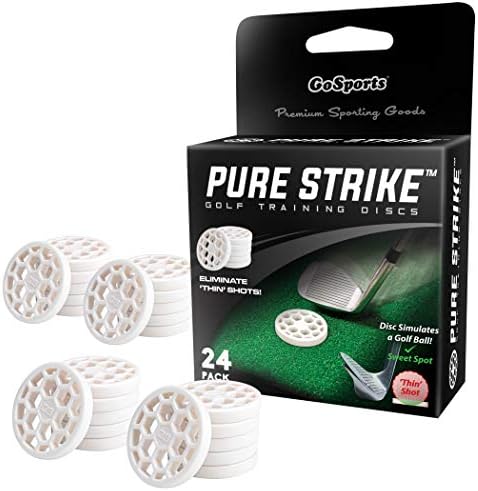 GoSports Golf Pure Strike Golf Training Discs 24 Pack – Eliminate Thin Shots!