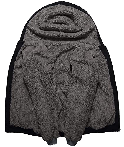 SWISSWELL Hooded Jacket for Boys Full Zip Ultra Soft Sherpa Fleece Hoodie Sweatshirt for Kids School Hooded Outerwear4