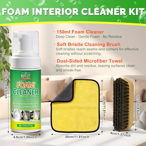 BUFFZIT Car Interior Foam Cleaner Kit