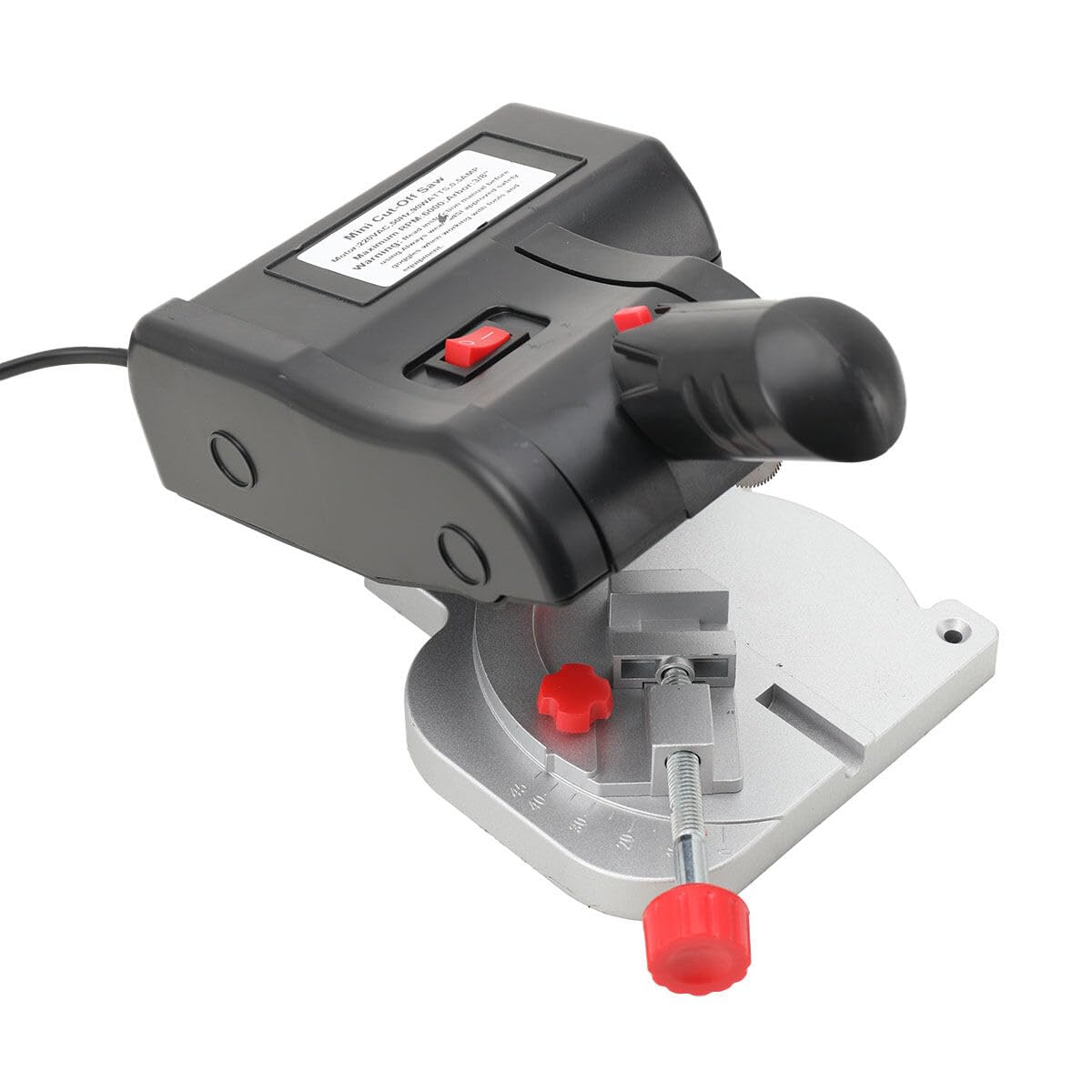 Mini troncatrice da 220 V, troncatrice, 6000 giri/min, piccola sega circolare da tavolo, in acciaio, lama per sega circolare in acciaio, 45° per legno e metallo