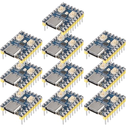 Microcontrolador RP2040-Zero con puerto USB-C y procesador Cortex M0+ de doble núcleo en pack de 10